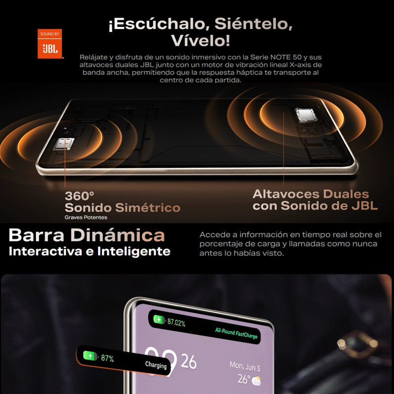 Celular Infinix Note 50s 5g Dual Sim 256gb/8gb Nfc Ip64 Rojo