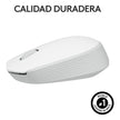 Mouse Inalámbrico Logitech M170 Receptor USB 2.4GHz Batería 12 Meses Diseño Portátil Ambidiestro - Blanco