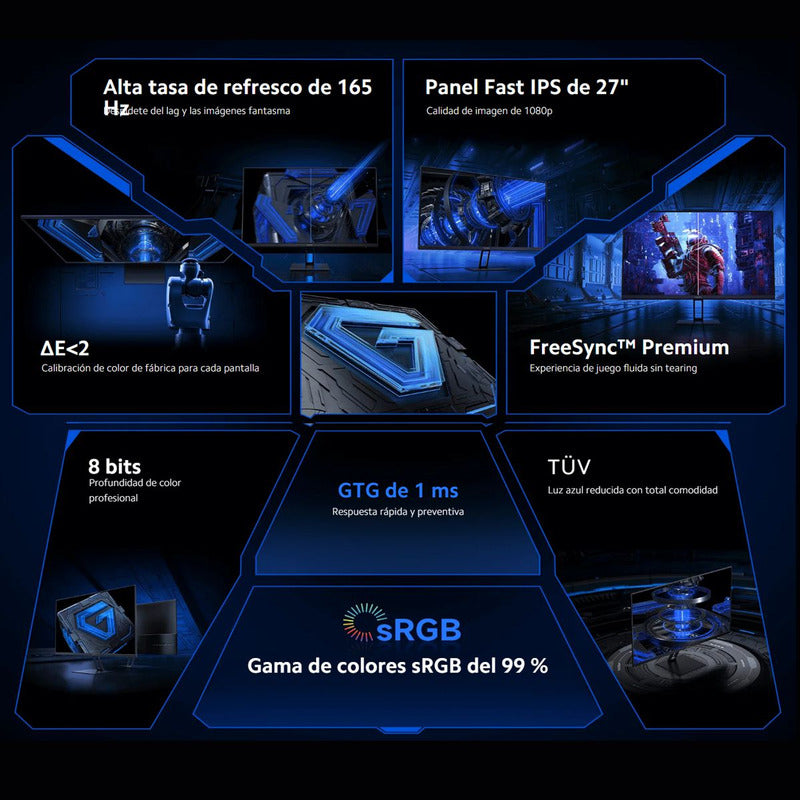 Xiaomi Gaming Monitor G27i, Panel Fast Ips, 1080p, 165hz/1ms Negro