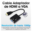 Cable Adaptador / Convertidor De Puerto Hdmi A Vga Con Audio
