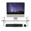 Soporte Elevador Monitor Vidrio Templado Techgo Bma-11 Base Ajustable Ergonomica Mesa Pc Laptop 2 Niveles