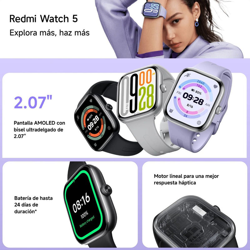 Xiaomi Redmi Watch 5, Smartband Llamadas Bt 5atm Gnss, Negro