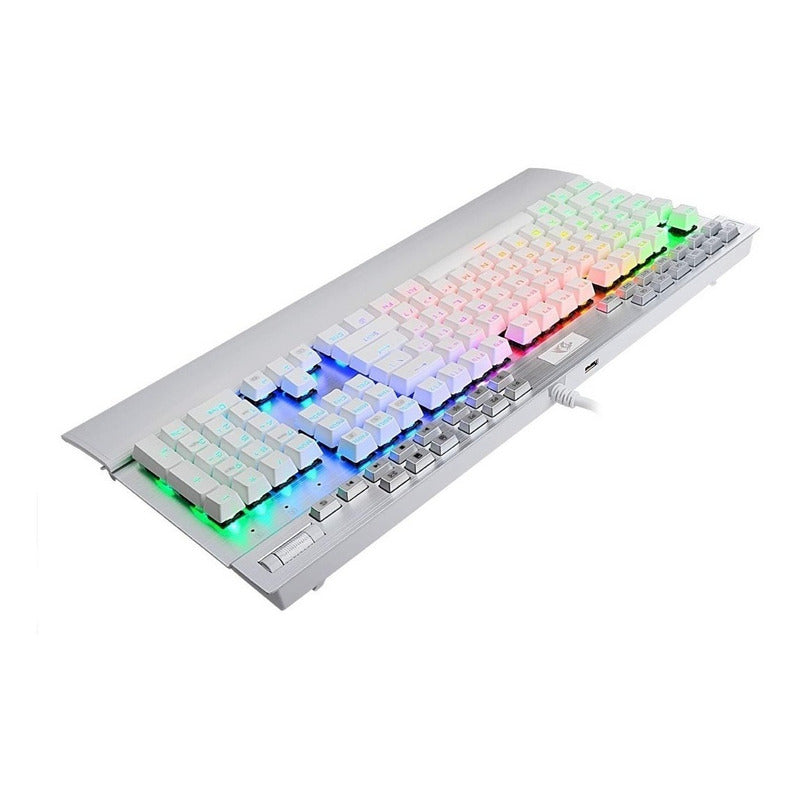 Teclado Gamer Mecánico Redragon K550 Yama, Luces Rgb, Blanco