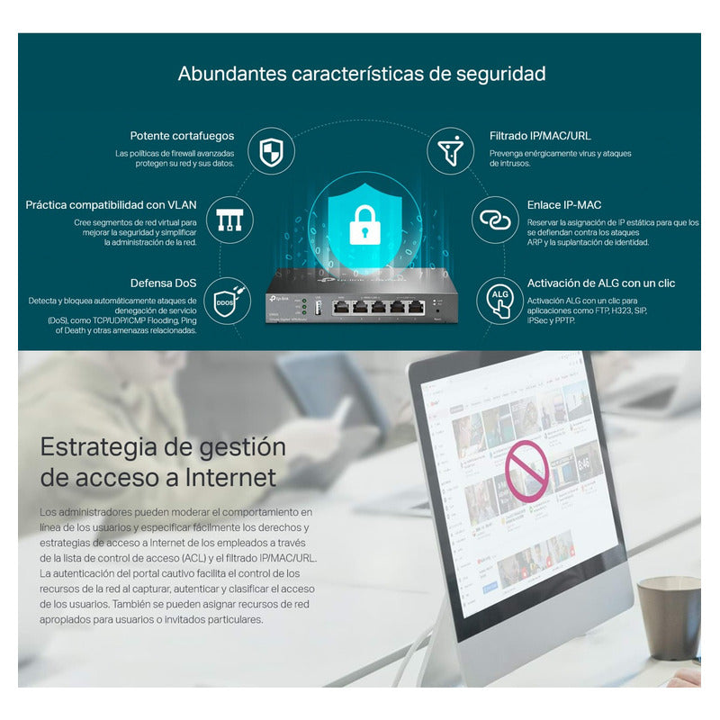 Router Vpn Multi-wan Gigabit Omada, Tp-link Er605