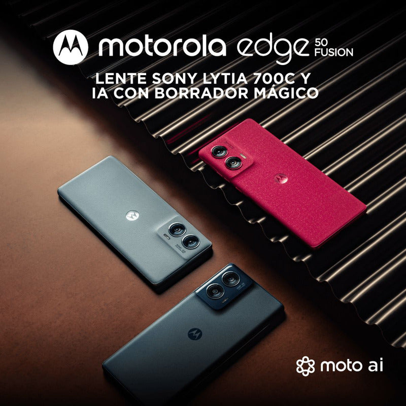 Celular Motorola Edge 50 Fusion 5G SIM+eSIM pOLED 6.7” 120Hz 256GB/8GB 50MP Sony IP68 5000mAh/68W - Verde Azulado