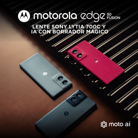 Celular Motorola Edge 50 Fusion 5G SIM+eSIM pOLED 6.7” 120Hz 256GB/8GB 50MP Sony IP68 5000mAh/68W - Azul Ártico