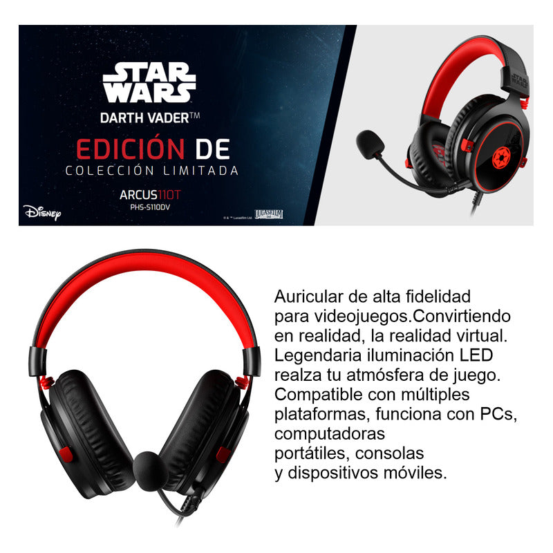 Primus Diadema Gamer Arcus 110t, Ed. Star Wars Darth Vader