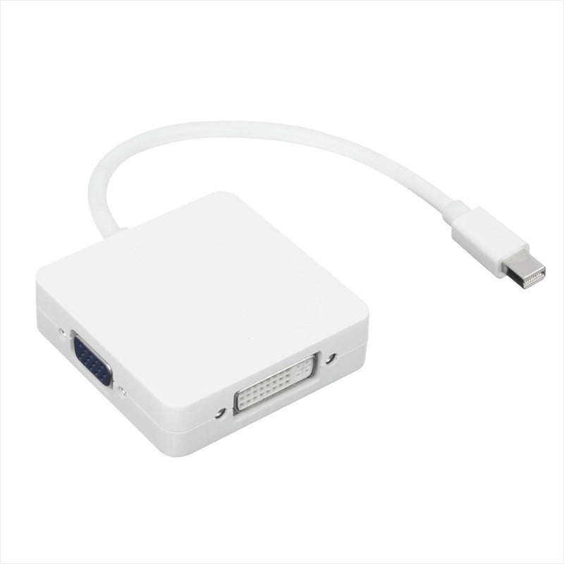 Convertidor 3en1 Thunderbolt Mini Displayport A Hdmi Vga Dvi