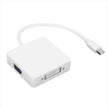 Convertidor 3en1 Thunderbolt Mini Displayport A Hdmi Vga Dvi