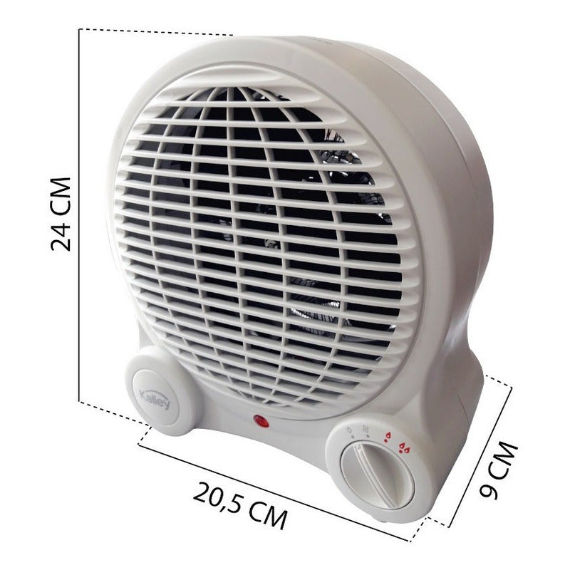 Calefactor de Ambiente Kalley K-CA18 con Función de Calentador y Ventilador + Garantía de 2 Años