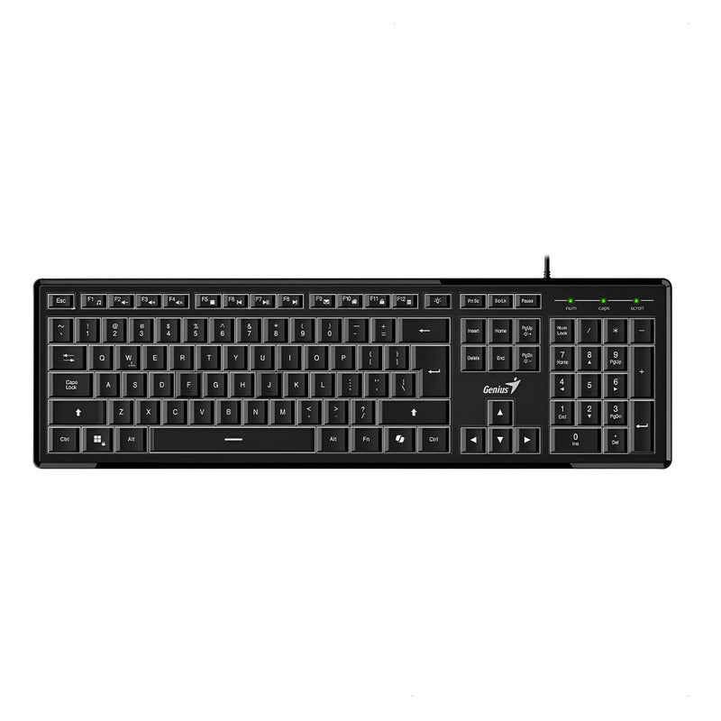 Teclado Delgado Y Retroiluminado Genius Slimstar 820 / 12 Fn Negro Español España