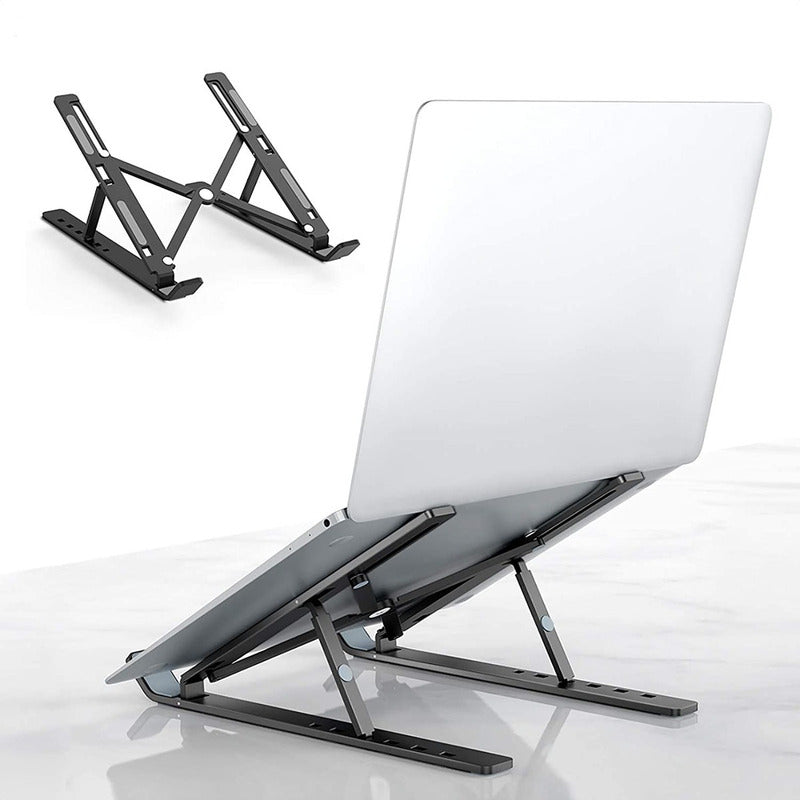 Base Portátil Ergonómica Reclinable 7 Niveles, Plástico, Blk