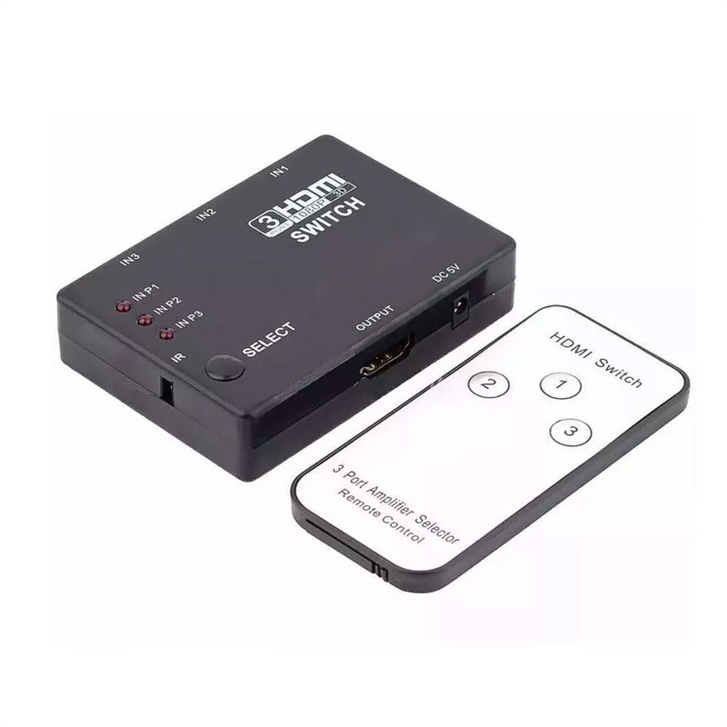Selector Switch De Puertos Hdmi Con 3 Entradas X 1 Salida