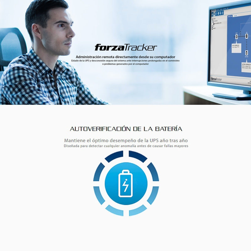 UPS Interactiva Forza SL-2001UL 2000VA/1200W Regulador Voltaje AVR Pantalla LCD Táctil Administración USB