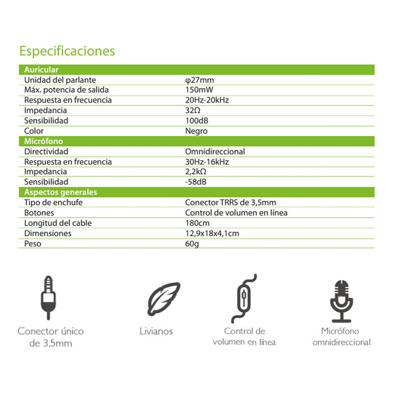 Diadema Con Micrófono, Klip Xtreme Talk Ksh-280 / 3.5mm