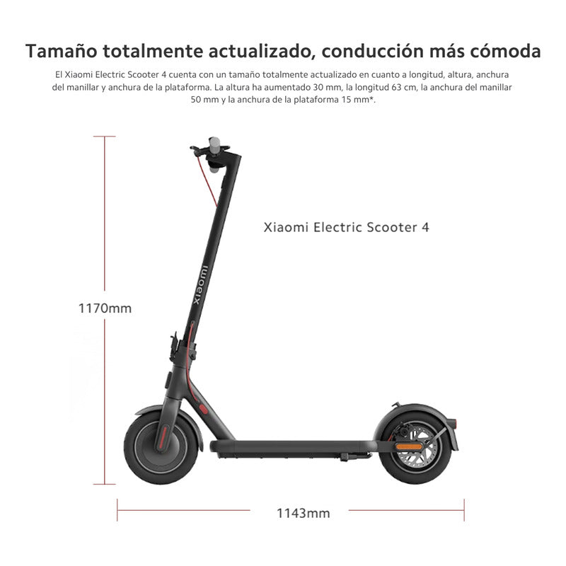 Monopatín Eléctrico Xiaomi Electric Scooter 4, 25 Km/h Negro