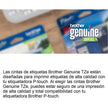 Cinta Laminada Brother Tze-231 Negro Sobre Blanco 12mm X 8mt