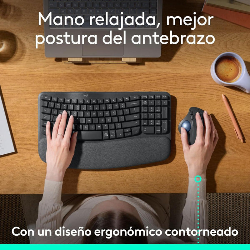Mouse Trackball Inalámbrico Logitech Ergo M575s / Ergonómico
