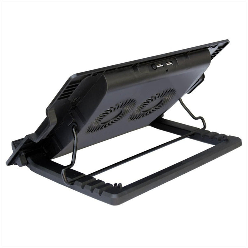 Base Refrigerante Cooling Pad 638a, 5 Niveles 2 Ventiladores Negro