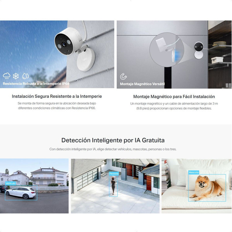 Cámara De Seguridad Wifi Tp-link Tapo C120, 2k Qhd, Ai Audio