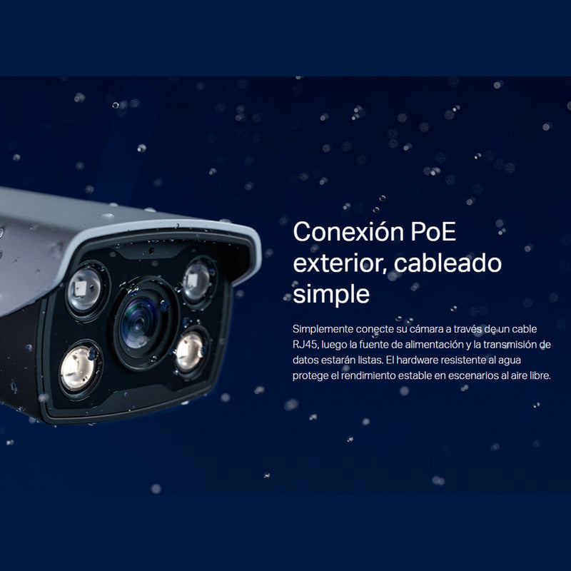 Cámara Wifi Exterior Bullet 4mp, Tp-link Vigi C340-w + 64gb