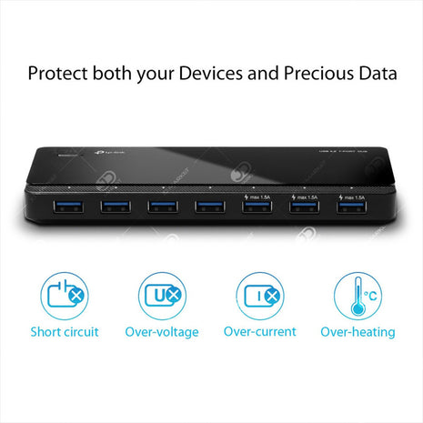 Hub De 7 Puertos Usb 3.0 / 3 De Carga 5v/1.5a, Tp-link Uh700