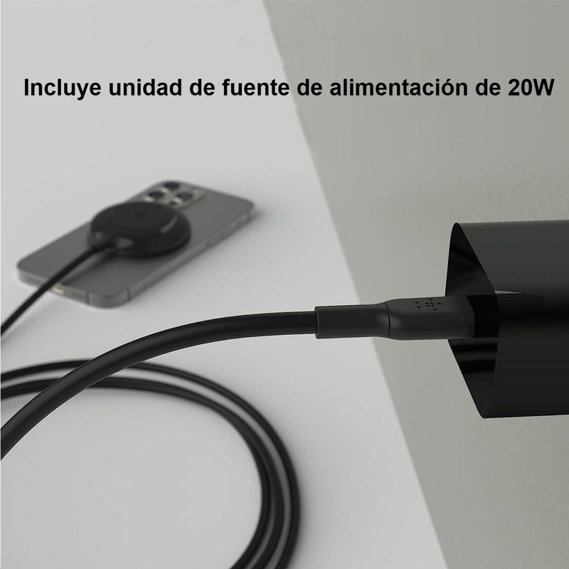 Cargador Inalámbrico Magsafe 7.5w Belkin + Cargador 20w
