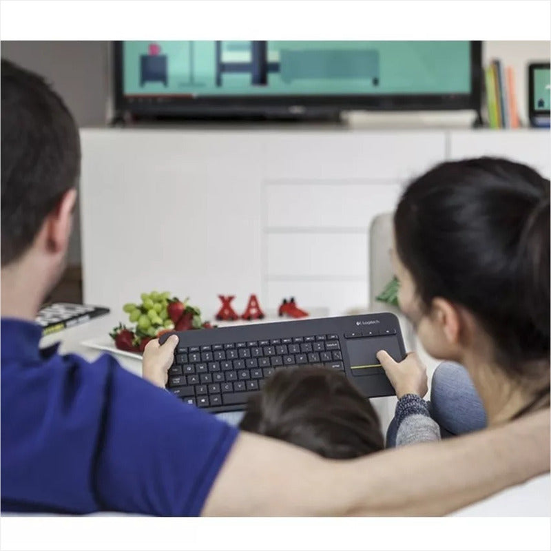 Teclado Inalámbrico Logitech Touch K400 Plus · Pc Tv Android Negro Español