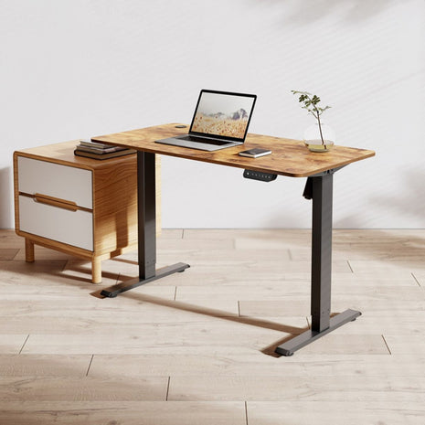 Escritorio Eléctrico de Altura Ajustable TechGo DMTB-01-BL, Diseño Ergonómico y Moderno, Blanco