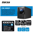 UPS Online 1KVA Forza EOS FDC-1000T, 1000VA/900W, 1pc±64min - Negro