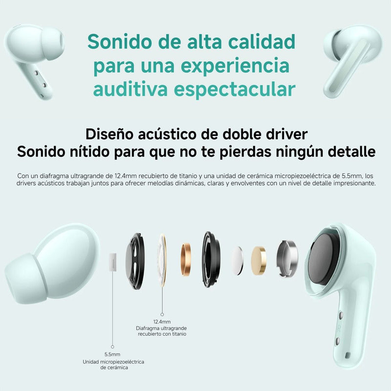 Xiaomi Redmi Buds 6, Auriculares Táctil, Anc 2-mic Ip54, Blk