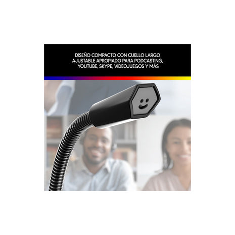 Microfono Gamer Xtech Glisser Xts 680 Usb Colores Dimm Color Negro