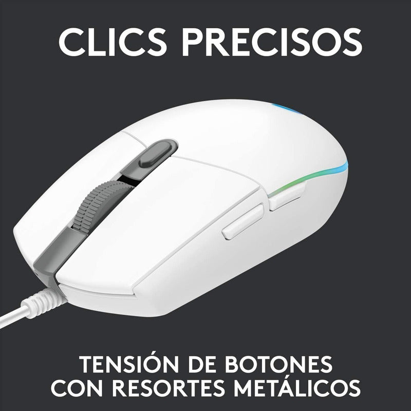 Mouse Gamer Logitech G203 Lightsync Rgb / 8000dpi - Blanco