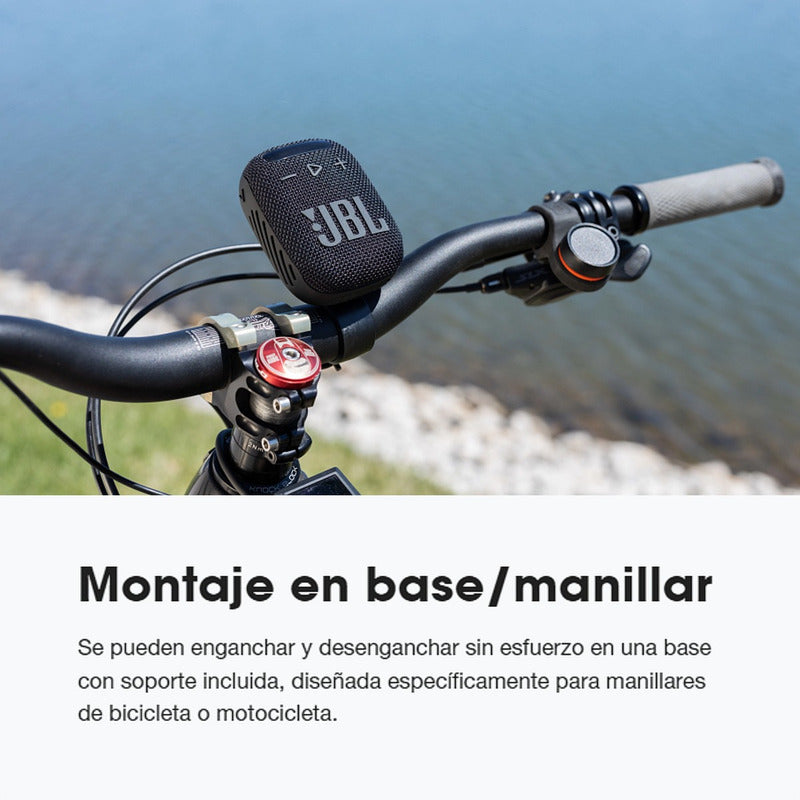 Altavoz Portátil Bluetooth JBL Wind 3 para Bicicleta/Motocicleta a Prueba de Agua y Polvo IP67