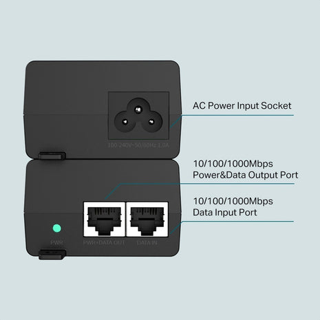Adaptador De Inyector Poe+ TP-Link, 1 Puerto Gigabit 30W, TL-POE160S
