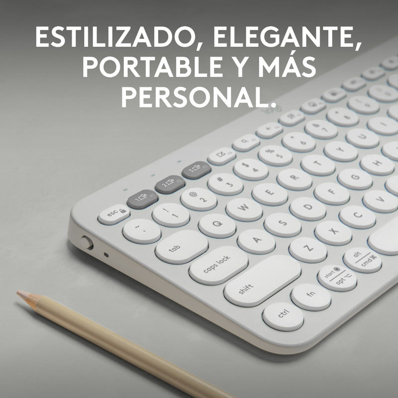 Teclado Bt Multidispositivo Logitech Pebble Keys 2 K380s, Wh