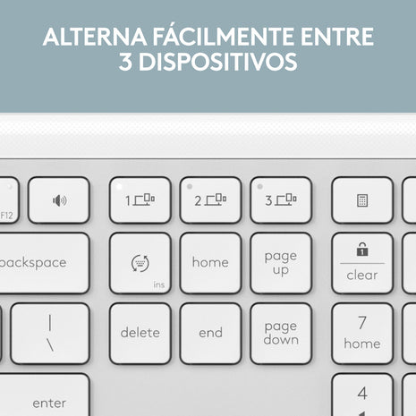 Teclado Bluetooth Bolt Logitech Signature Slim K950, Blanco