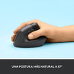 Mouse Ergonómico Vertical Logitech Lift, Inalámbrico para Manos Pequeñas y Medianas, Grafito