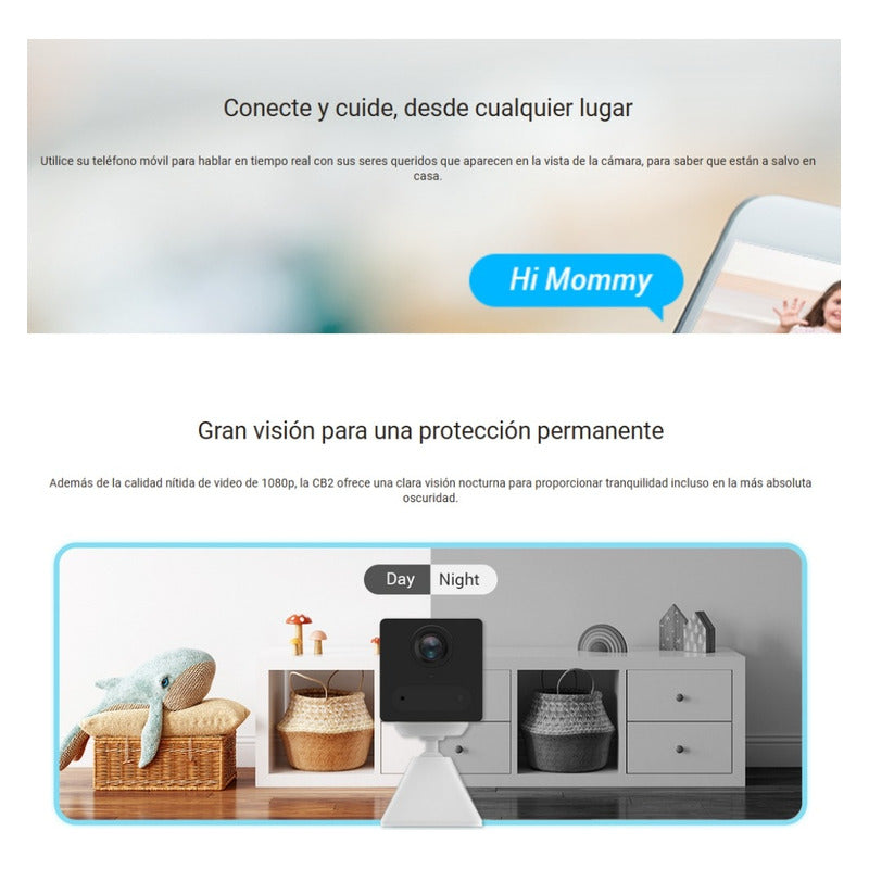 Cámara Wi-fi Con Batería Para Hogar Inteligente Ezviz Cb2