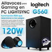 Parlantes Gamer Logitech G560 RGB LIGHTSYNC USB 240W/120W RMS DTS:X Ultra Sonido Envolvente 2.1 Bluetooth