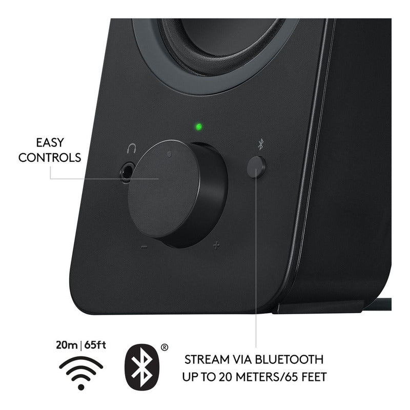 Parlantes Stereo Logitech Z207 Bluetooth/3.5mm Pc Celular Tv