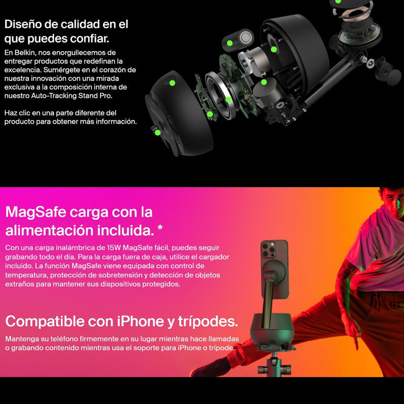 Soporte Pro Seguimiento Automático Belkin + Dockkit Magsafe