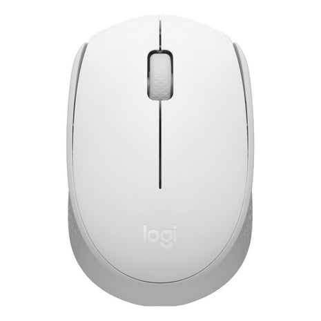 Mouse Inalámbrico Logitech M170 Receptor USB 2.4GHz Batería 12 Meses Diseño Portátil Ambidiestro - Blanco