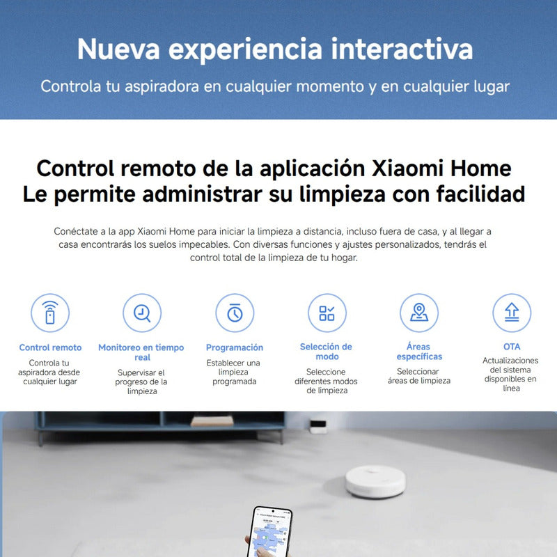 Aspiradora Trapeadora Robot Inteligente Xiaomi Vacuum S40c Blanco