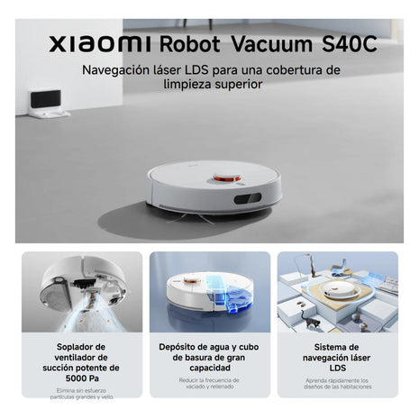 Aspiradora Trapeadora Robot Inteligente Xiaomi Vacuum S40c Blanco