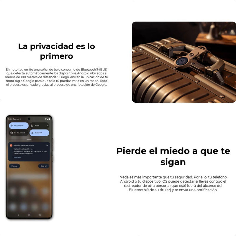 Motorola Moto Tag, Localizador Gps Portátil, Azul Oscuro América Del Sur