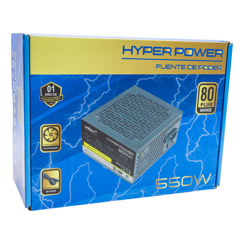 Fuente De Poder Para Pc, Hyper Power Unitec Atx 550w