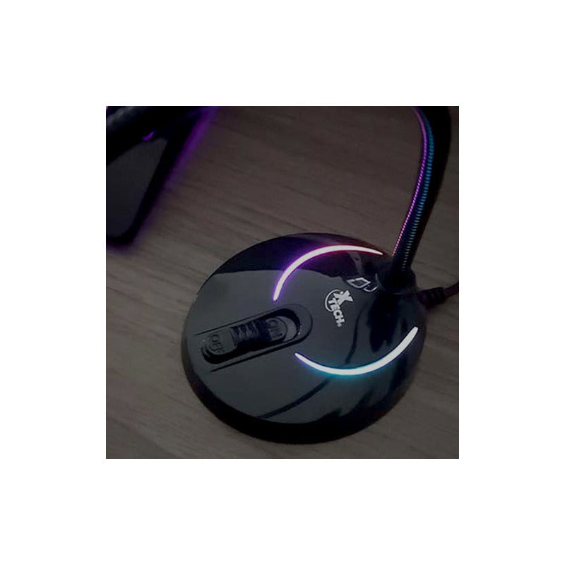 Microfono Gamer Xtech Glisser Xts 680 Usb Colores Dimm Color Negro