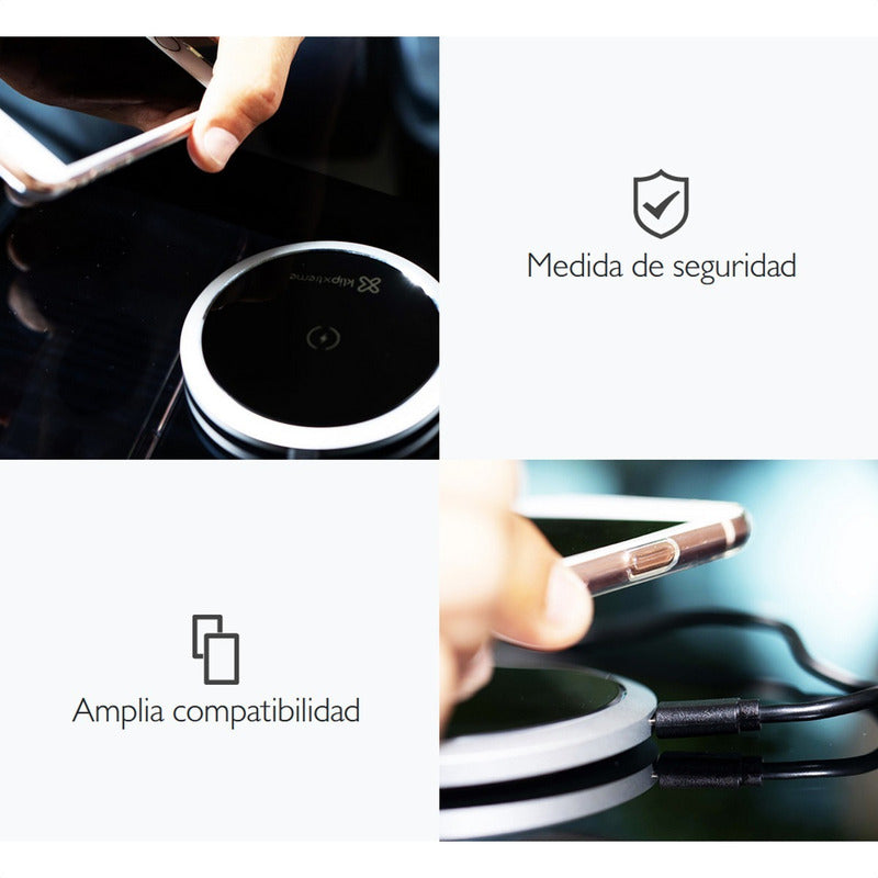 Cargador Inalámbrico Qi Klip Xtreme Halo Kma-850