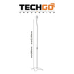 Kit 2 Soportes de Piso Universales para Altavoces TechGo SPS-51, Diseño Metálico Ajustable en Altura